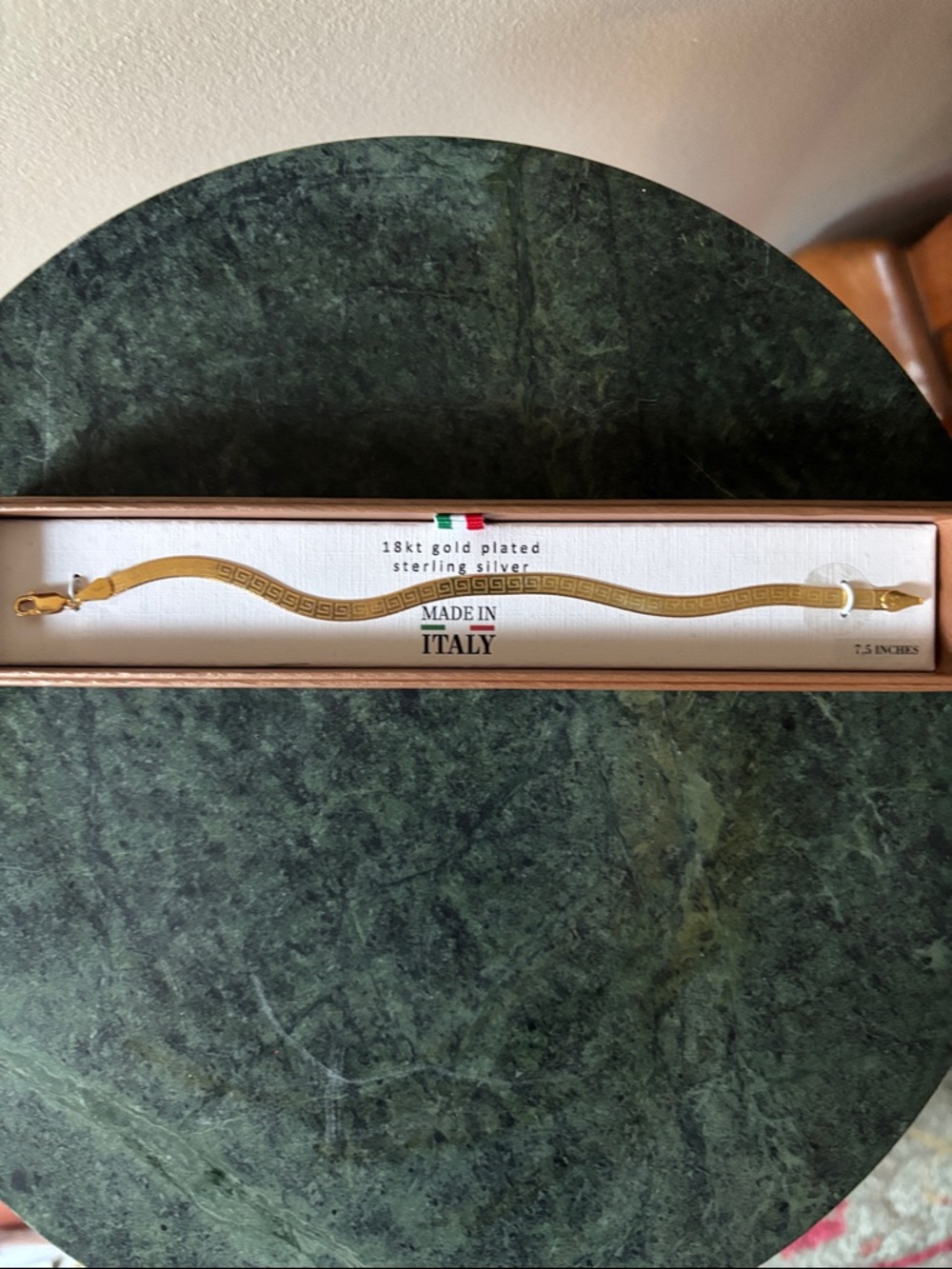 Made in Italy 18kt Gold Plated Sterling Silver Embellished Bracelet